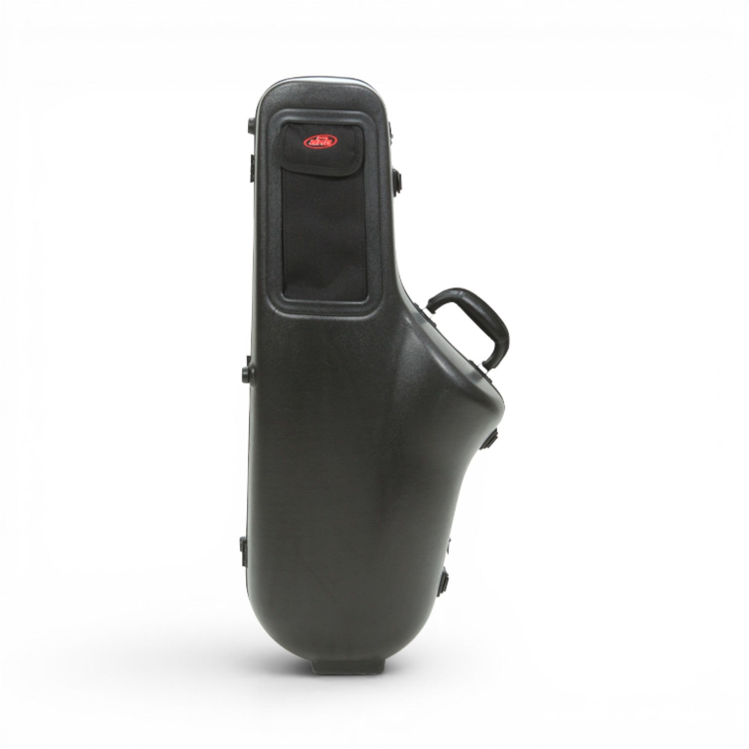 SKB Cases Contoured Pro Tenor Sax case in black with an ergonomic handle and exterior storage pouch.
