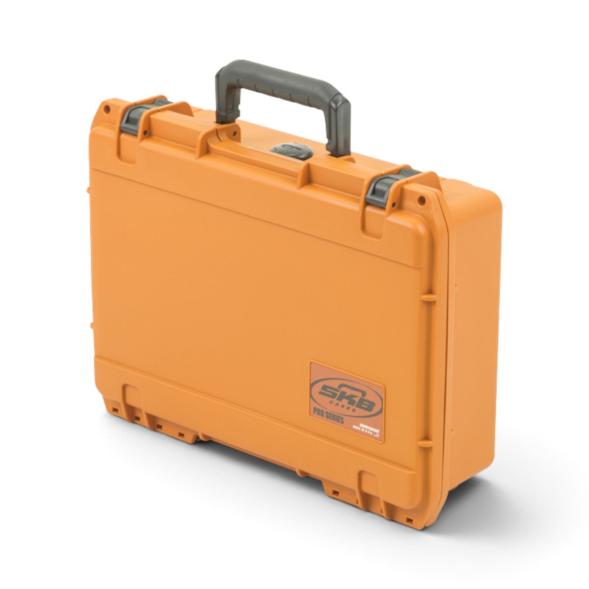SKB Cases Pro Series coyote brown hard utility case with a durable handle and secure latches for handgun storage.