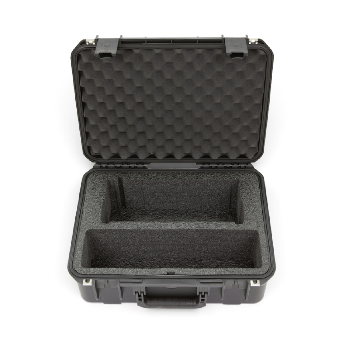 SKB Cases iSeries waterproof hard case with custom foam interior for Allen & Heath CQ-20B mixer, open top view