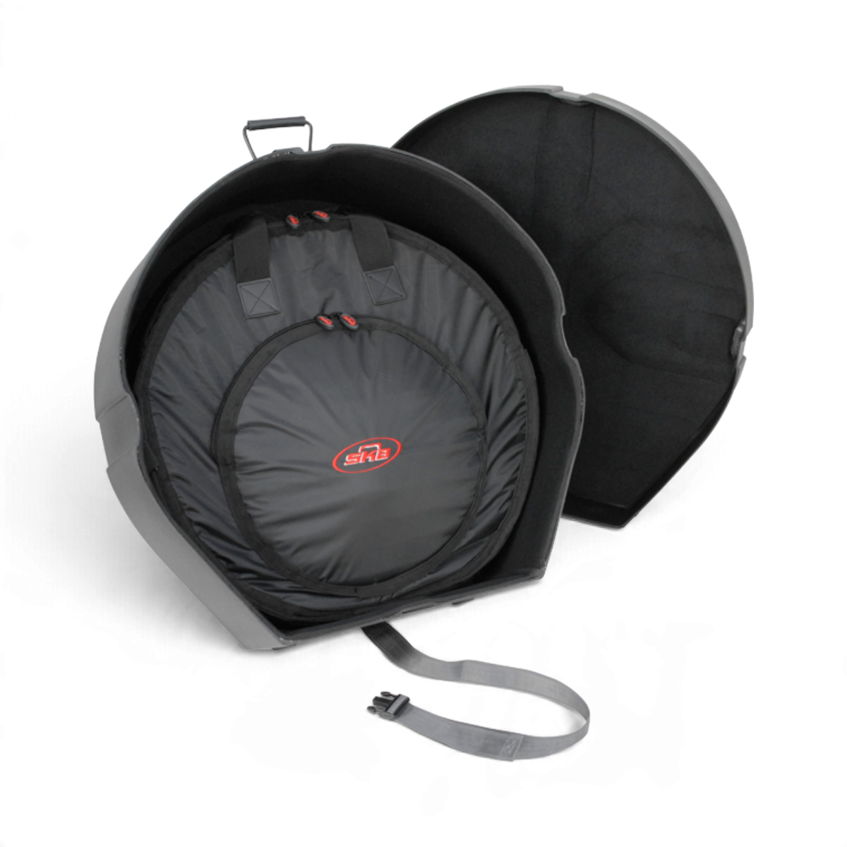 SKB Cases 22-inch cymbal gig bag with ballistic nylon construction, internal dividers, and heavy-duty zippers.