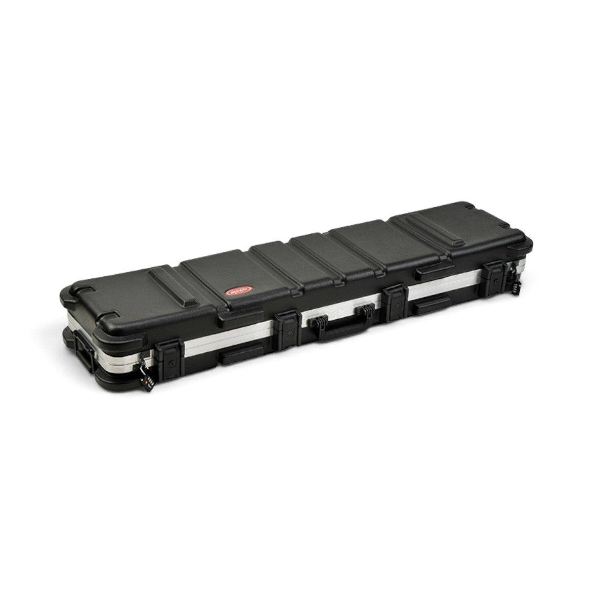 SKB Cases double rifle transport case in black HDPE with a weather-resistant o-ring seal and secure latches.