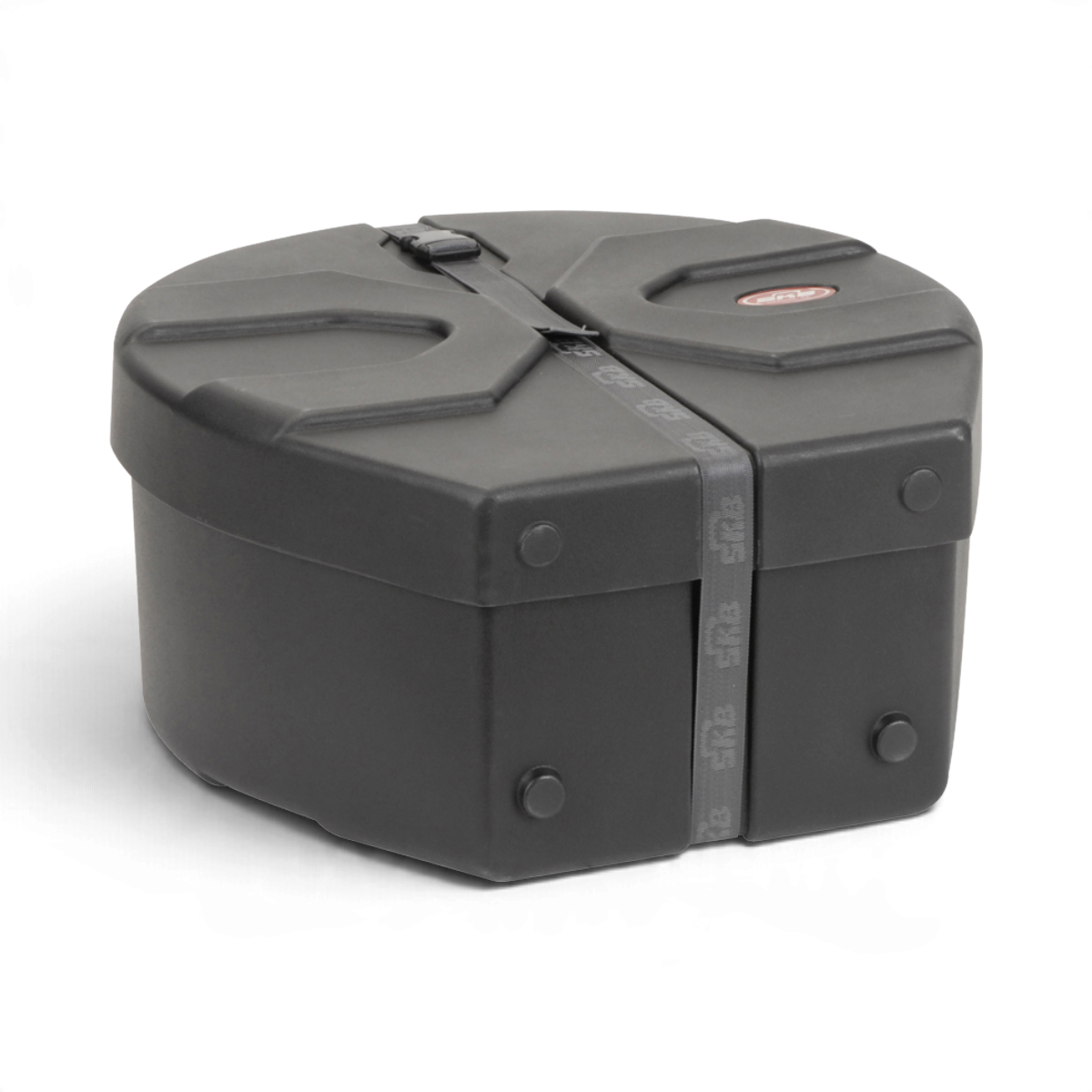 SKB Cases D-shaped black roto-molded steel drum case for double second or double tenor pans with secure strap.