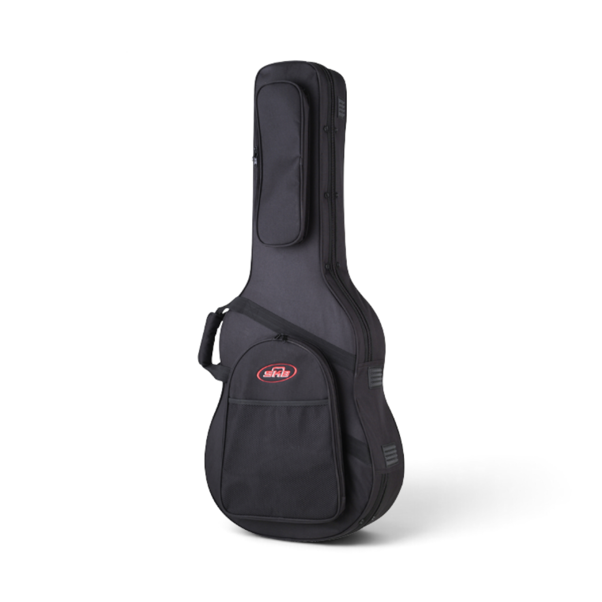 SKB Cases acoustic dreadnought guitar soft case in black ballistic nylon with zippered accessory pouches