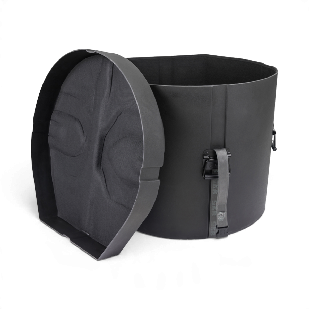 SKB Cases Ultimate Drum Package hard shell case in black with Roto-X rib pattern and carpet-lined interior