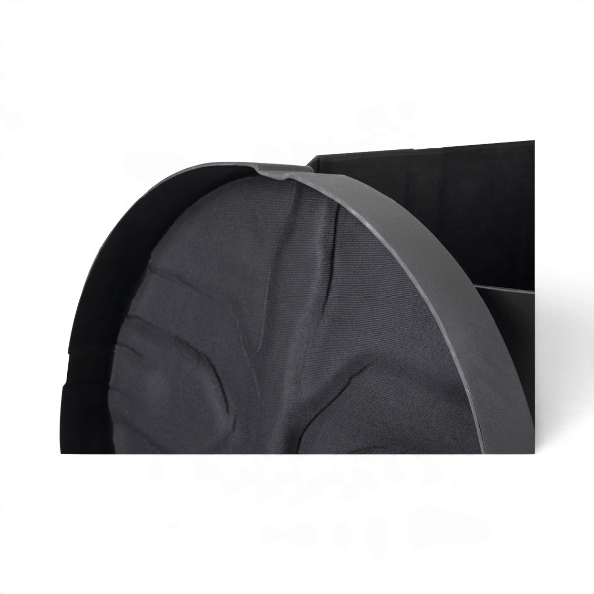 SKB Cases drum case interior featuring black fabric-covered foam padding and durable protective shell construction.