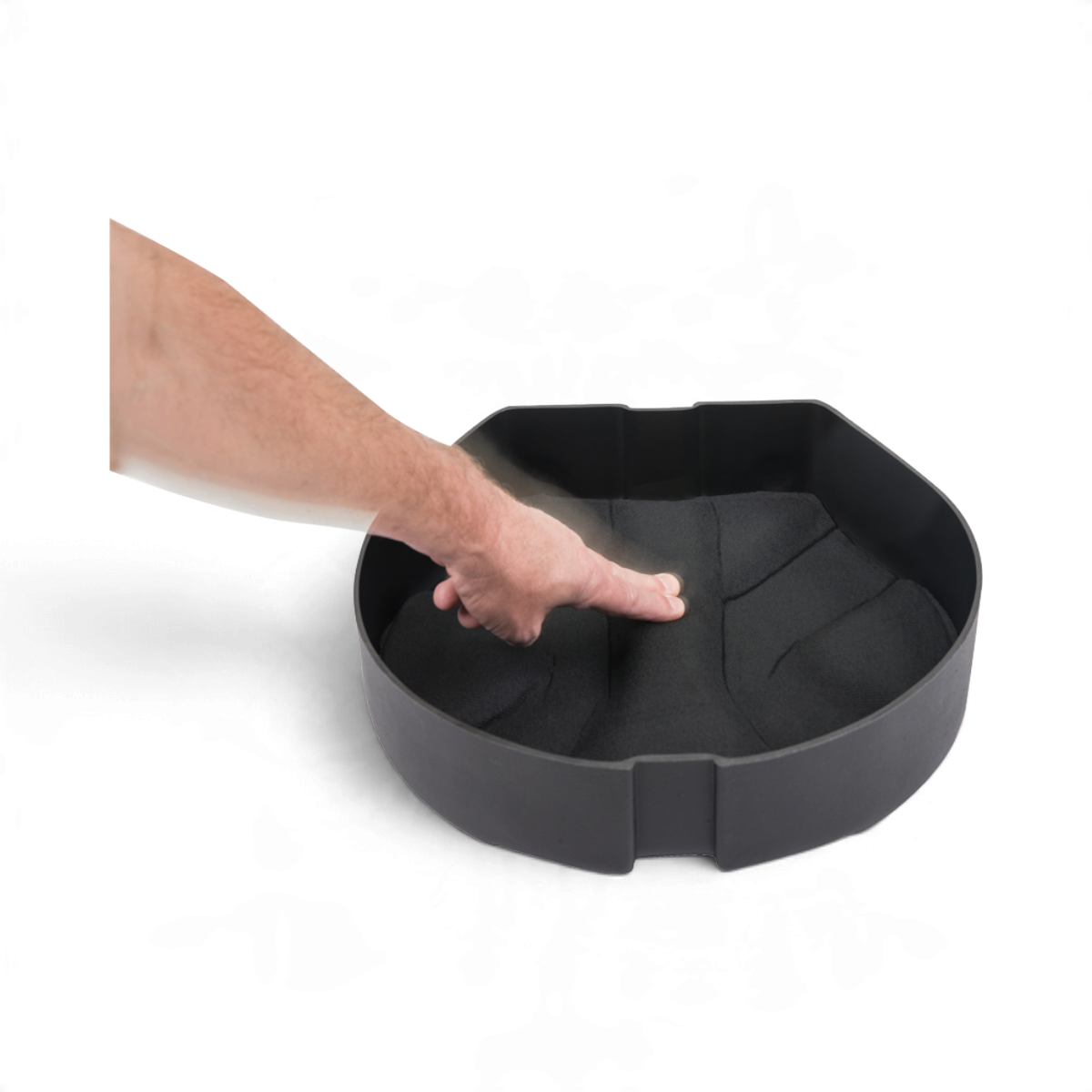SKB Cases drum case interior featuring black foam padding and carpet lining for secure instrument protection