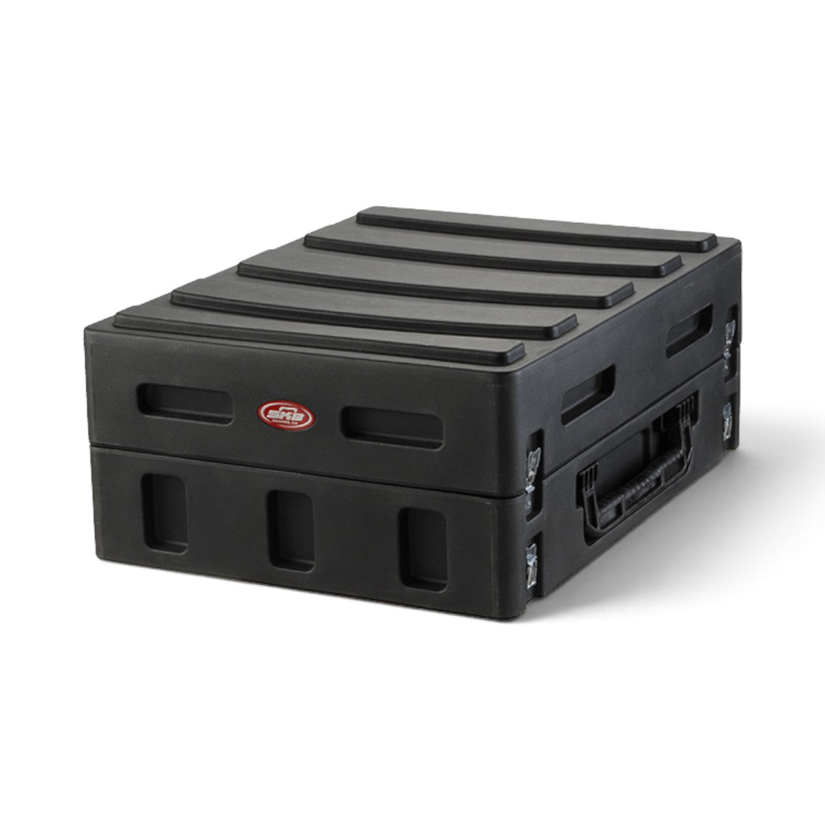 SKB Cases Gig Safe 14U roto-molded black equipment rack case with side handles and recessed latches