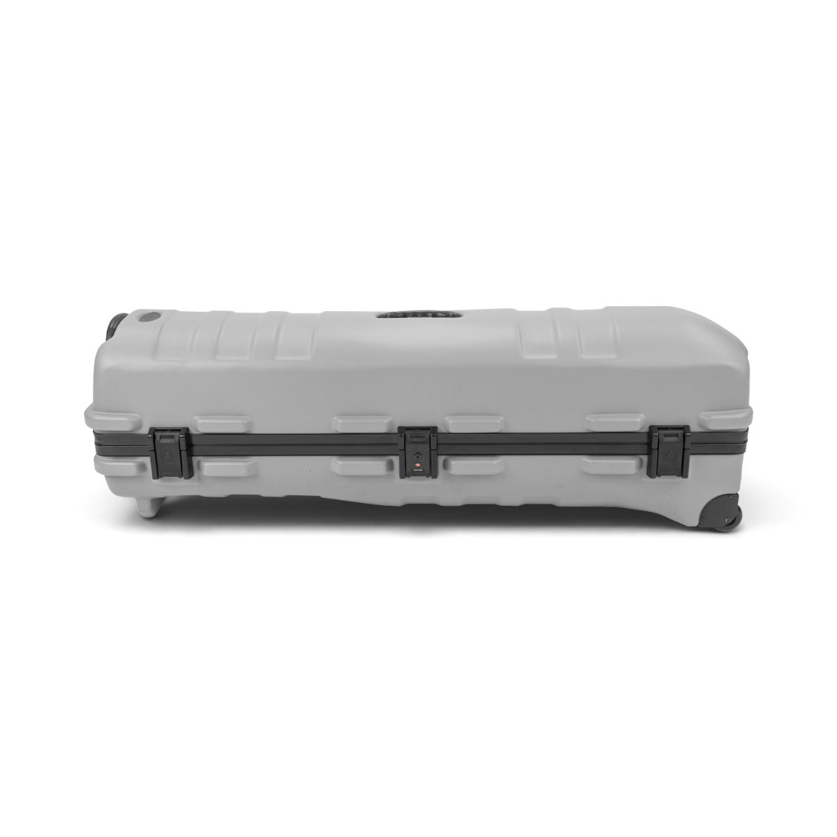 SKB Cases ATA Staff Pro XL grey hard-shell golf travel case with TSA-accessible locking latches and wheels.