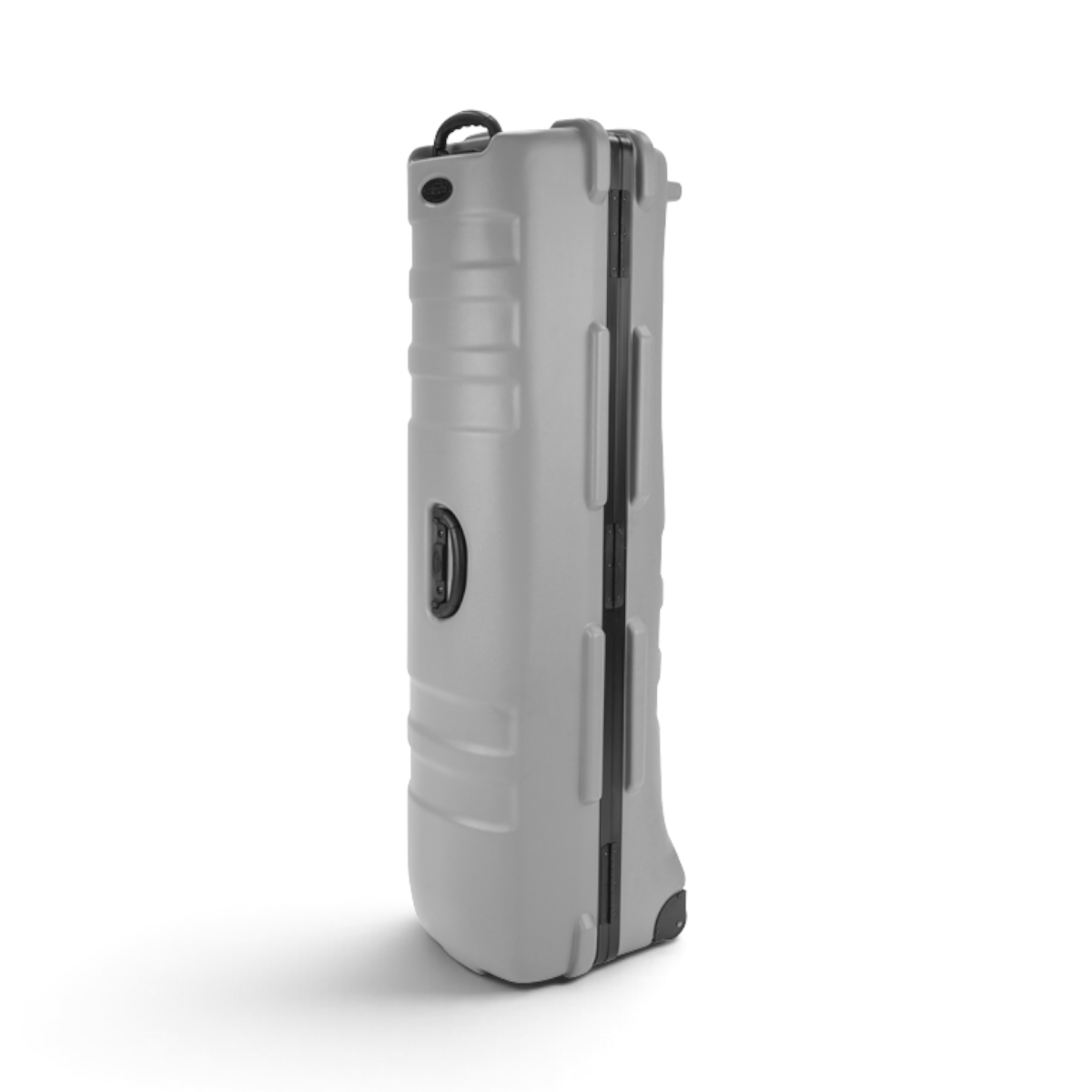 SKB Cases ATA Staff Pro XL grey hard-shell golf travel case with TSA latches and wheels for secure club transport.