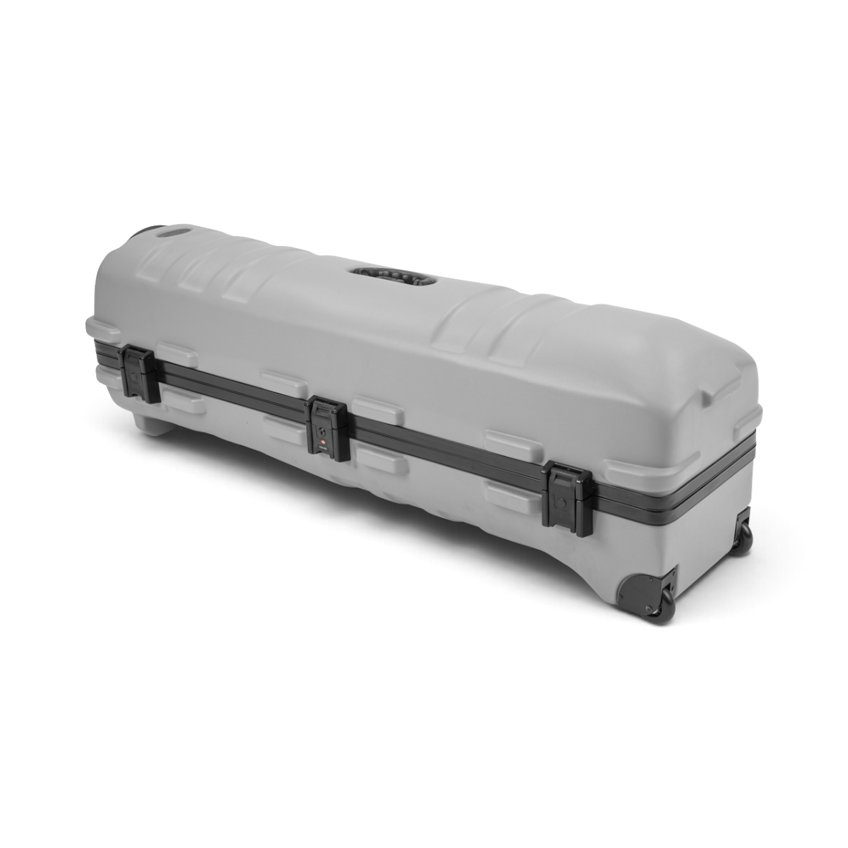 SKB Cases ATA Staff Pro XL grey golf travel case with TSA locking latches and wheels for secure club transport.