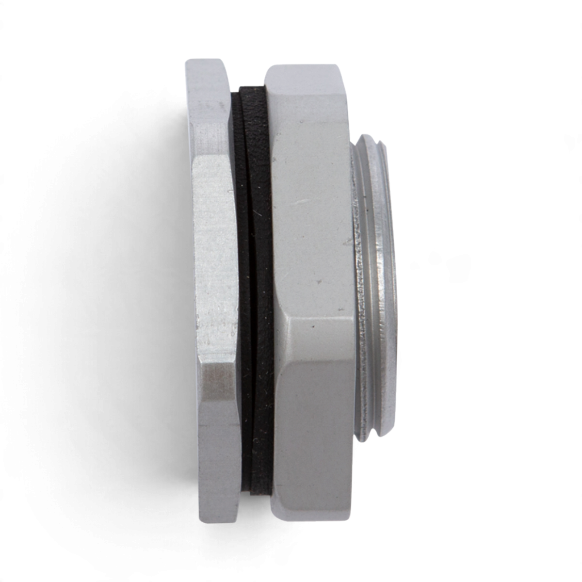 SKB Cases humidity indicator valve with silver metal casing and black rubber gasket, side profile view