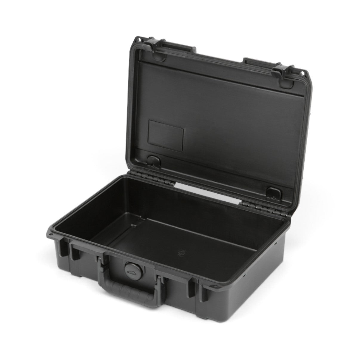 SKB Cases iSeries 1208-3 black waterproof injection molded polypropylene equipment case with open lid