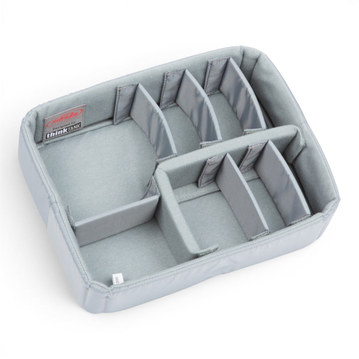 SKB Cases iSeries 1209-4 Think Tank divider set with grey Nylex-wrapped foam inserts and adjustable compartments.