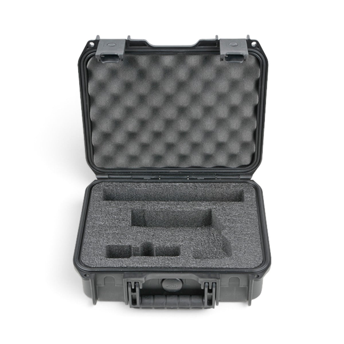 SKB Cases iSeries 1209 waterproof single pistol case with custom high-density foam interior and egg-crate lid foam.