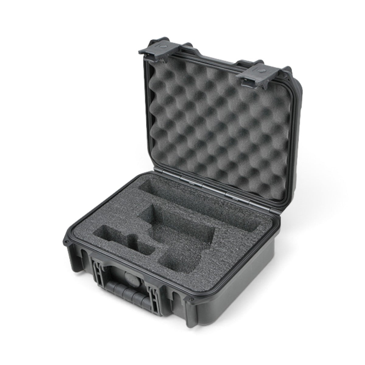SKB Cases iSeries 1209 waterproof single pistol case with custom high-density foam interior and trigger latches