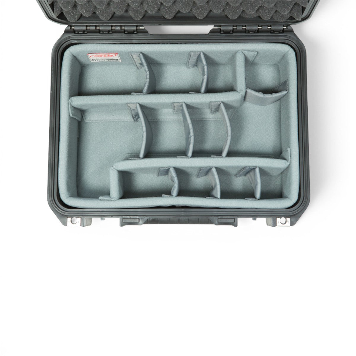 SKB Cases iSeries 1510-6 protective case with grey Nylex Think Tank interior dividers and foam liner