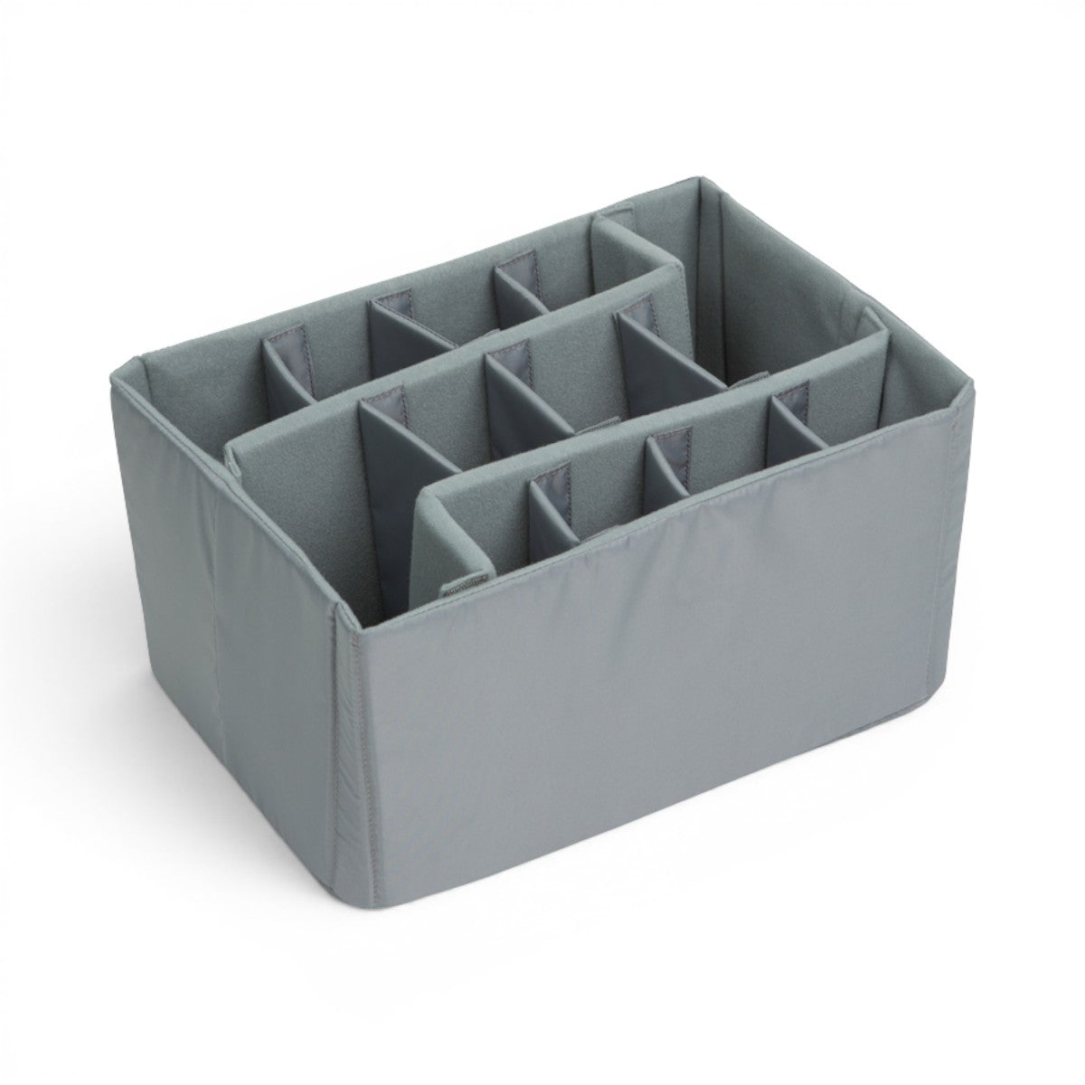 SKB Cases iSeries 1510-9 Think Tank divider set with grey Nylex-wrapped foam inserts for custom camera gear organization.