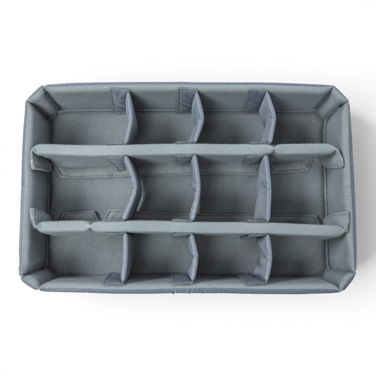 SKB Cases iSeries 1610-5 Think Tank grey Nylex divider set with adjustable hook-and-loop compartments for gear storage.