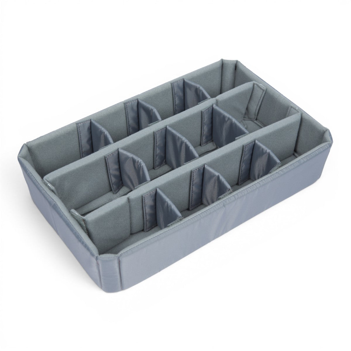 SKB Cases iSeries 1610-5 Think Tank divider set with grey Nylex-wrapped foam inserts and adjustable hook-and-loop tabs.