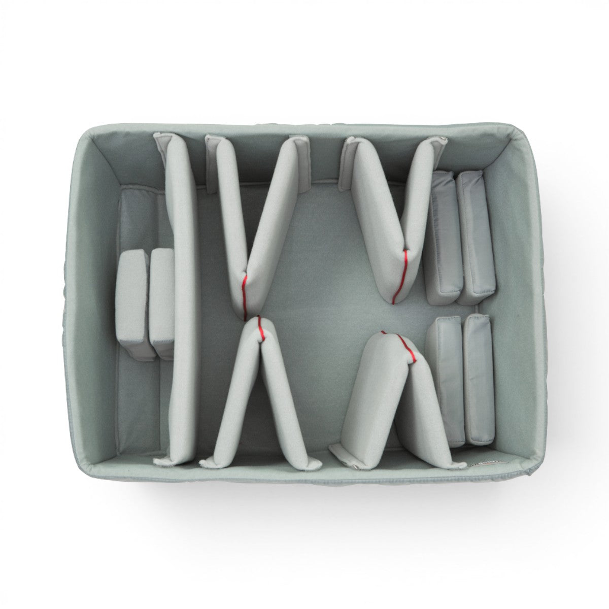 SKB Cases iSeries 2217-12 divider set with grey Nylex-wrapped hinged dividers and foam liner for camera gear.