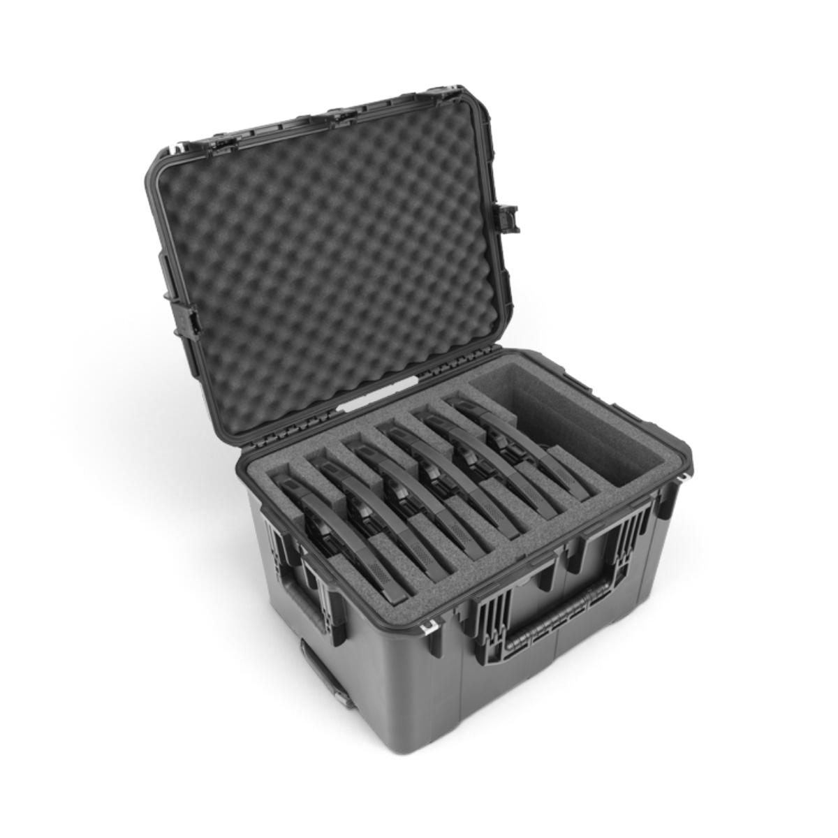 SKB Cases iSeries 2317-14 6 laptop case in black with custom foam interior for secure transport of rugged laptops.