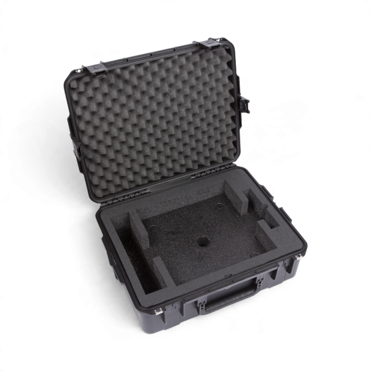 SKB Cases iSeries waterproof hard case with custom foam interior for Alesis Strike Multipad, open view