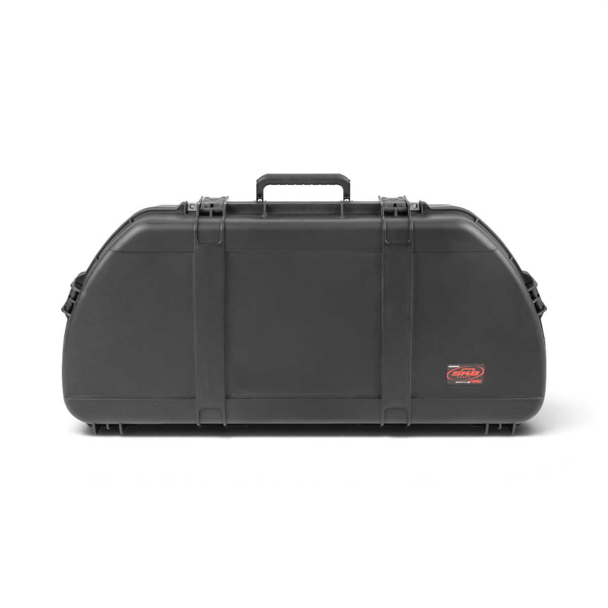 SKB Cases iSeries waterproof black curved bow case with military-grade construction and secure locking latches.