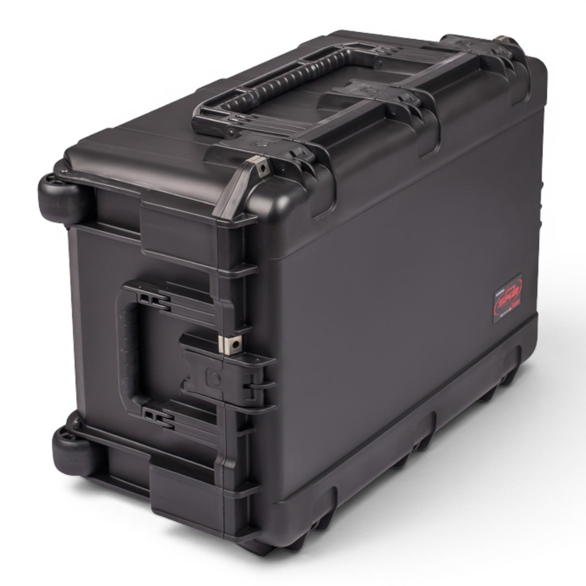 SKB Cases iSeries 2617-12 black waterproof injection molded polypropylene protective case with wheels and handle.