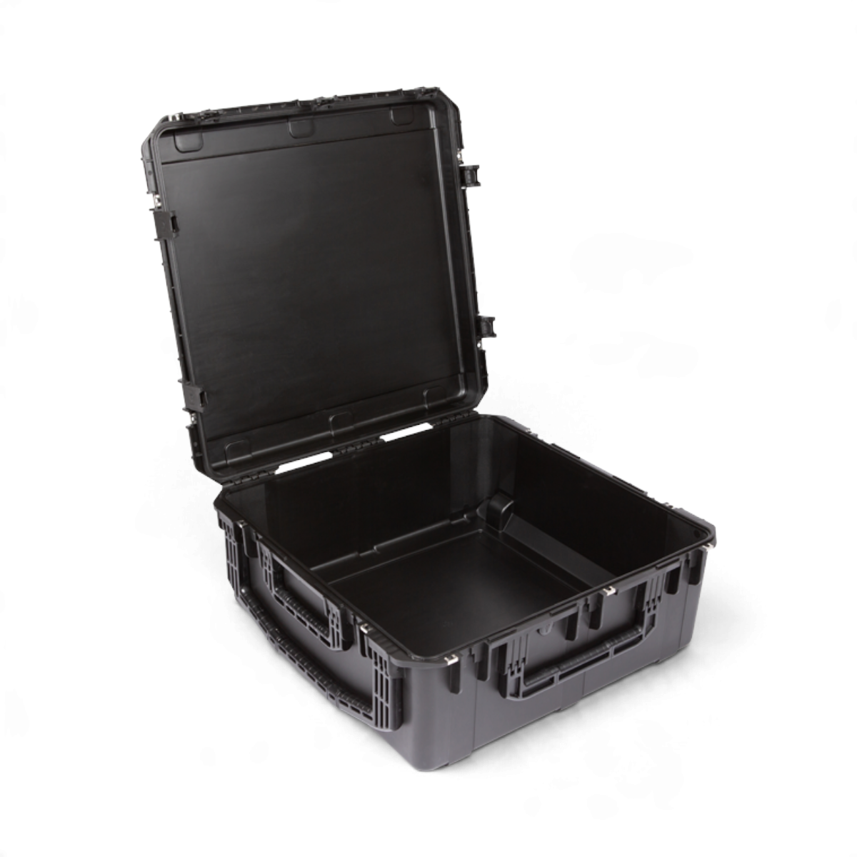 SKB Cases iSeries 2828-12 black waterproof injection molded polypropylene equipment case with open lid