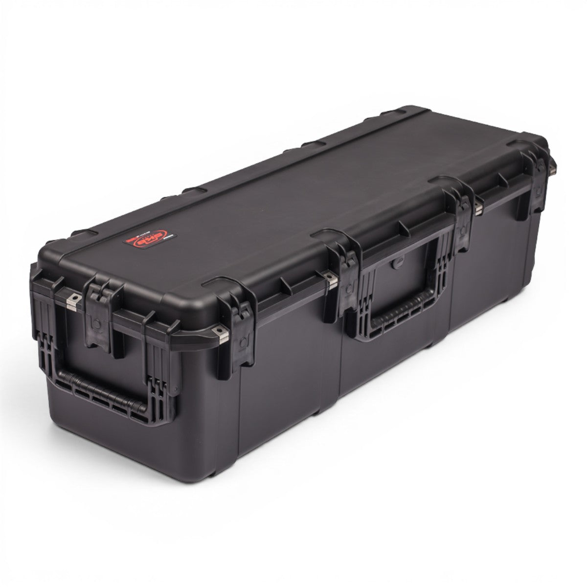 SKB Cases iSeries 4213-12 black waterproof injection molded polypropylene equipment case with trigger latches.