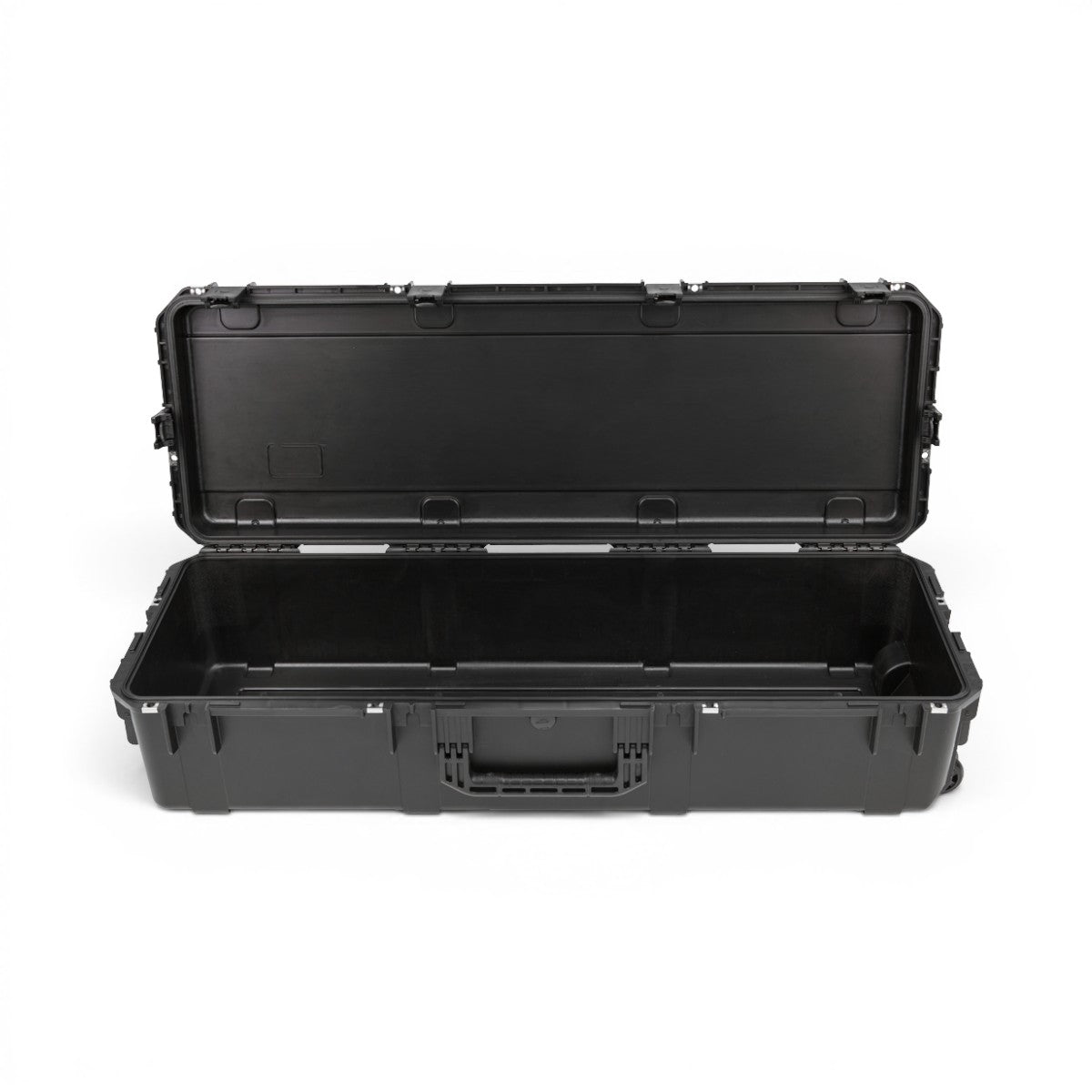 SKB Cases iSeries 4414-10 black injection molded waterproof equipment case with open lid and heavy-duty latches