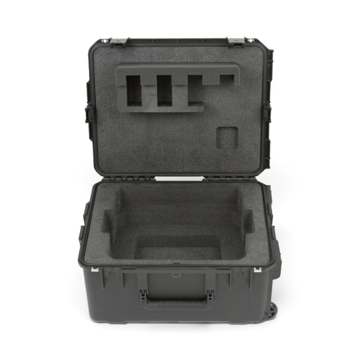 SKB Cases iSeries waterproof hard case with custom-cut PE foam interior for Blackmagic Design control panels.