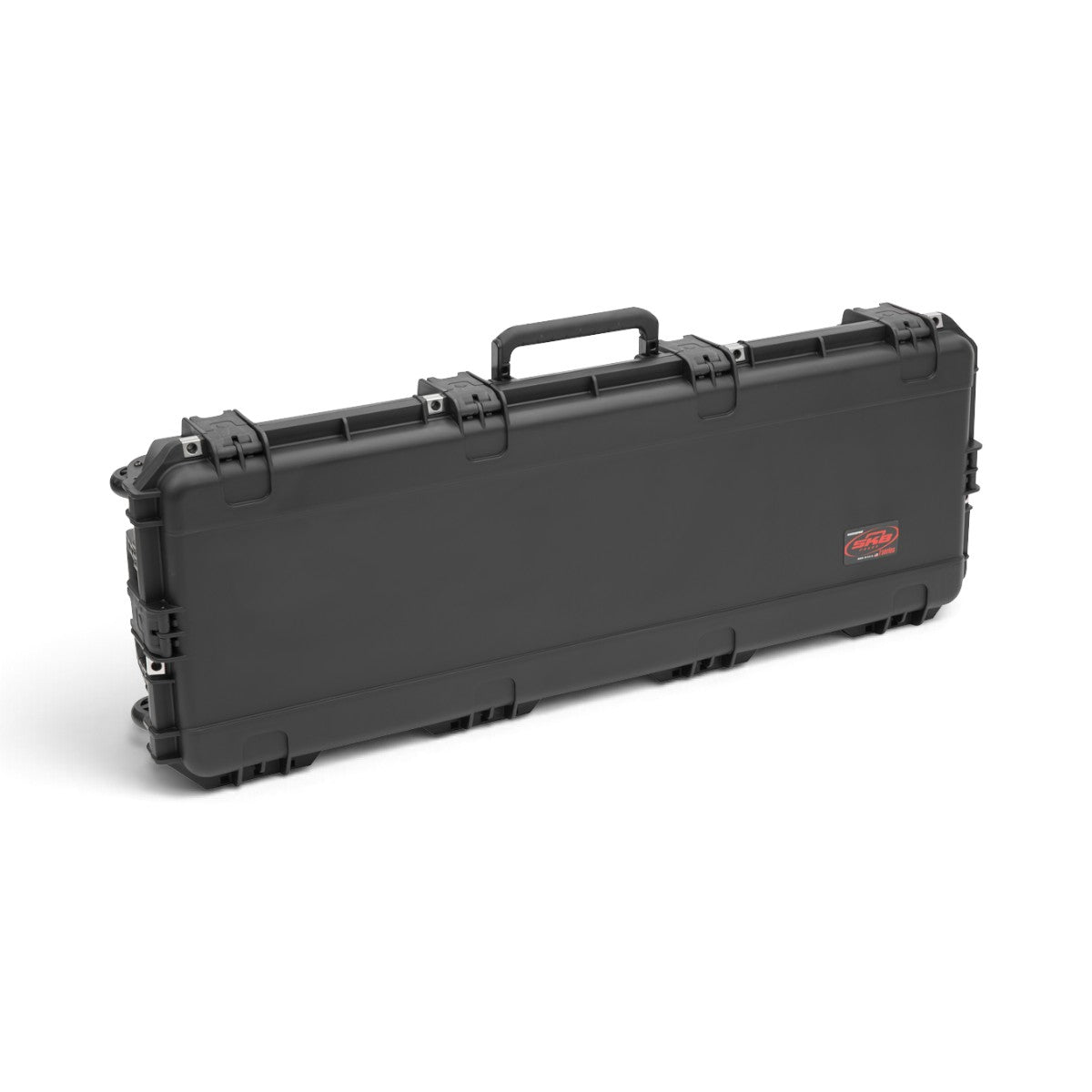 SKB Cases iSeries 4214-5 black waterproof parallel limb bow case with heavy-duty latches and carry handle.