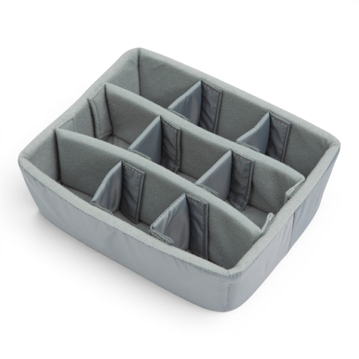 SKB Cases iSeries 0907-4 divider set with grey Nylex-wrapped foam inserts and adjustable hook-and-loop dividers.