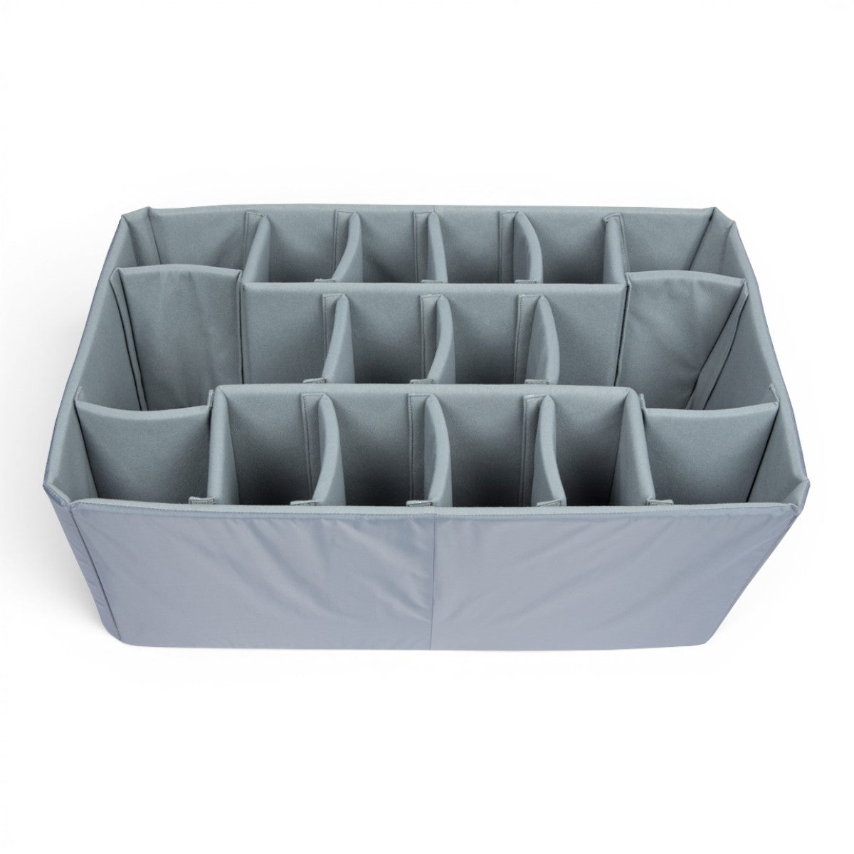 SKB Cases iSeries 3019-12 divider set with grey Nylex-wrapped foam inserts for custom camera gear organization.