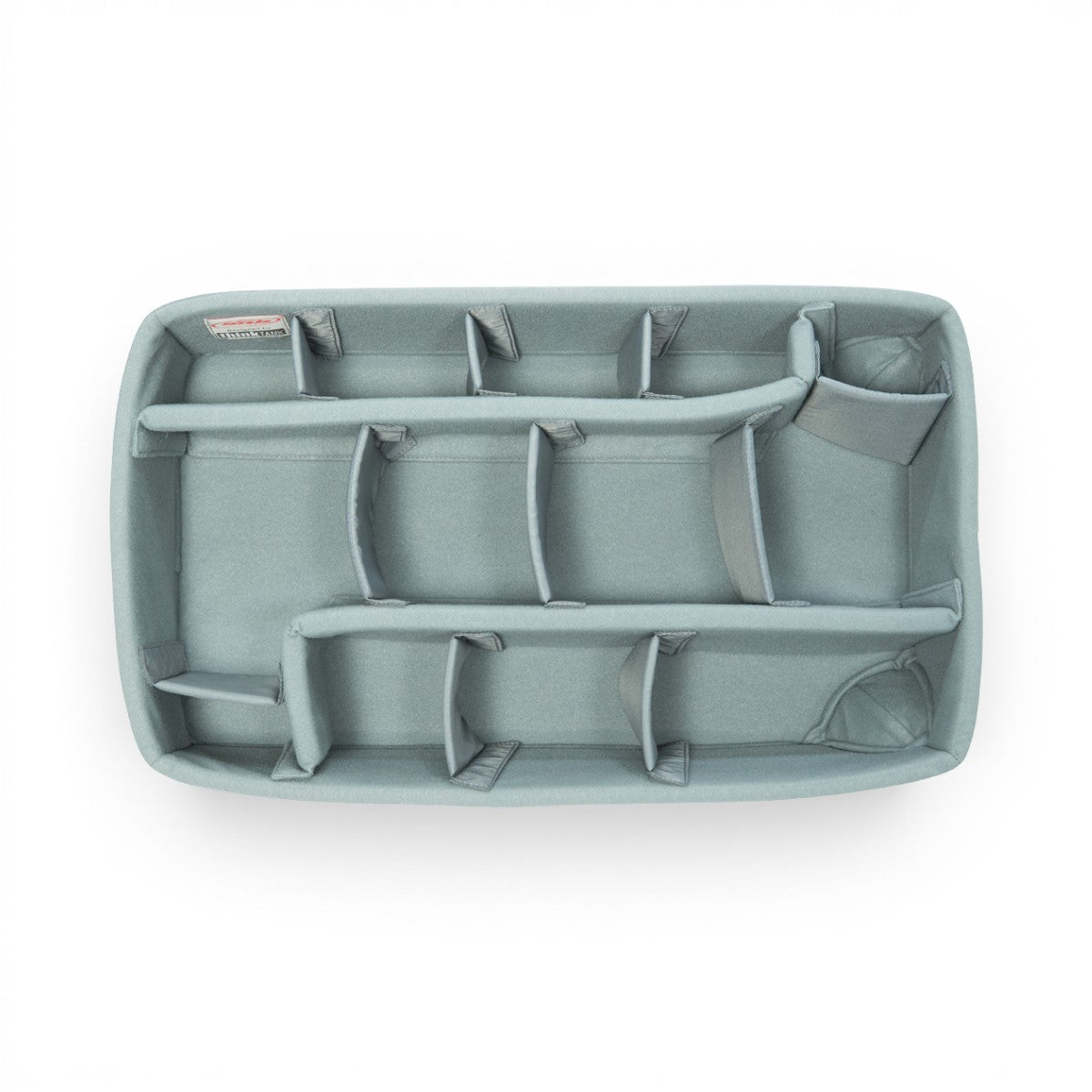 SKB Cases iSeries 2011-7/2011-8 divider set with grey Nylex-wrapped foam inserts and adjustable hook-and-loop tabs.