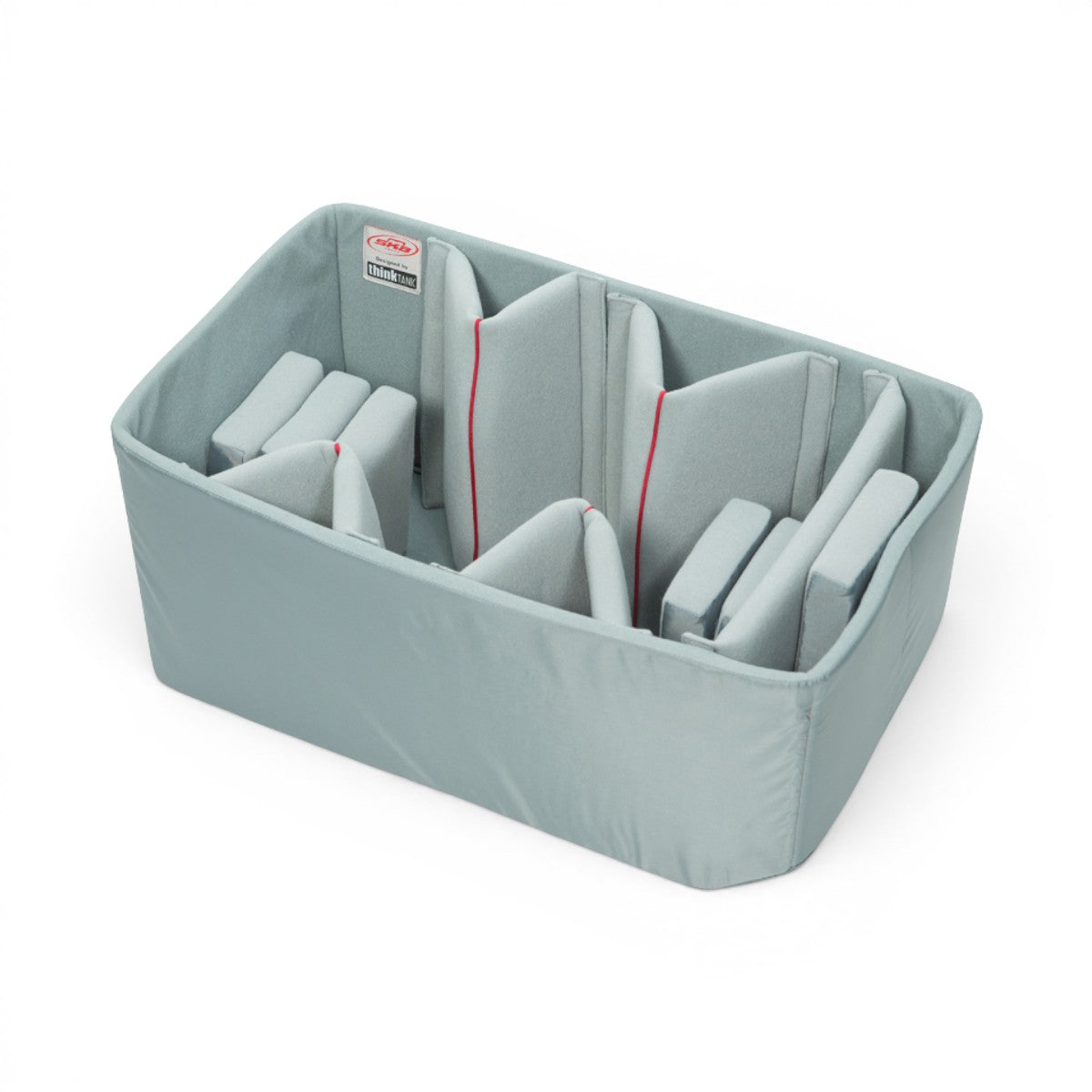 SKB Cases iSeries 2213-12 divider set with grey Nylex-wrapped foam inserts and adjustable hook-and-loop dividers.