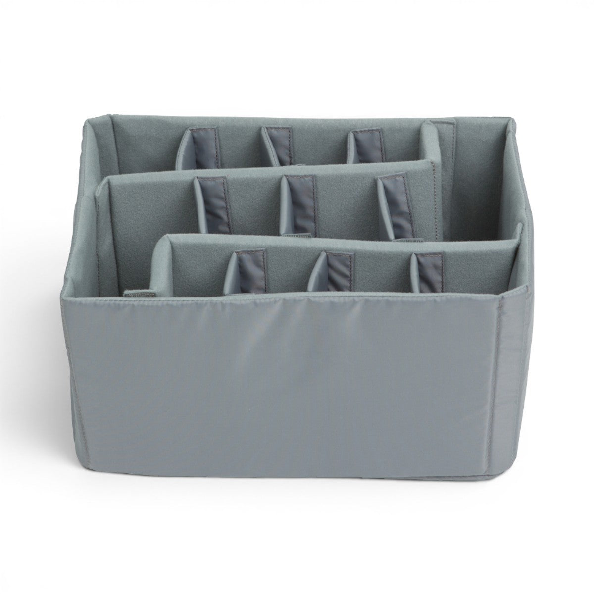 SKB Cases iSeries 1510-9 Think Tank divider set with grey Nylex-wrapped foam inserts for custom gear organization.