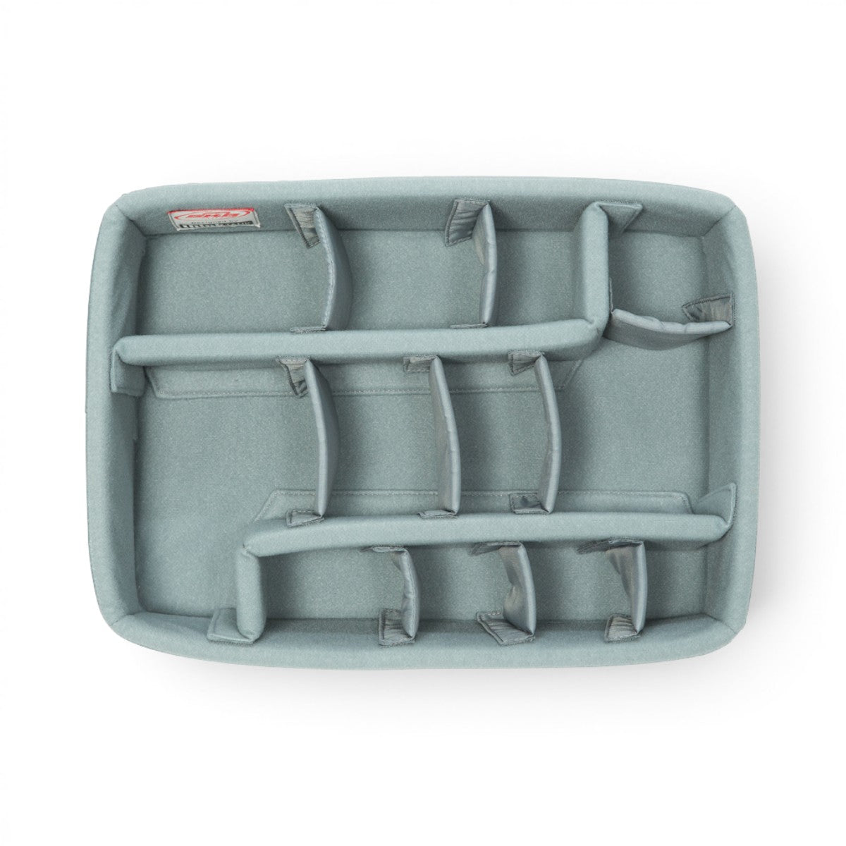 SKB Cases iSeries 1510-6 Think Tank divider set with grey Nylex-wrapped foam inserts for custom camera gear organization.