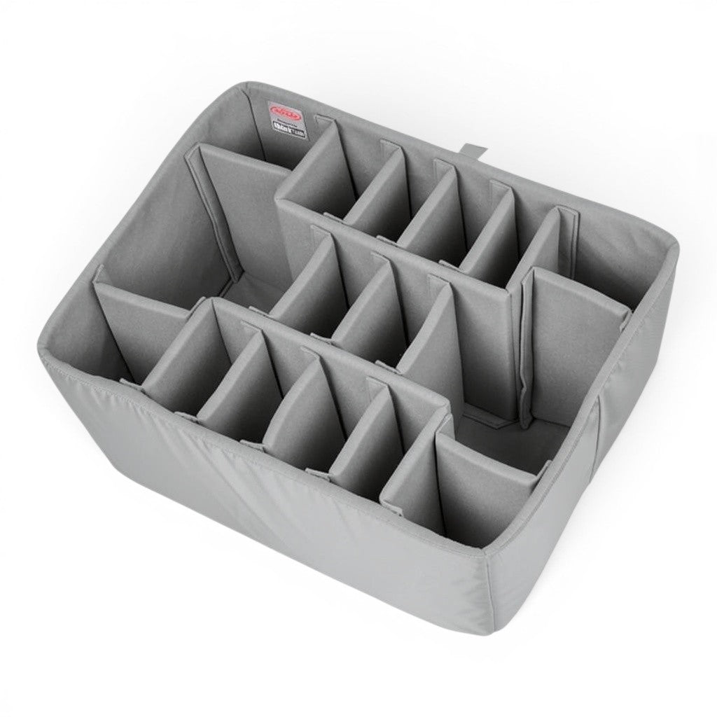 SKB Cases iSeries 2217-12 Think Tank divider set with grey Nylex-wrapped foam inserts for custom camera gear storage.