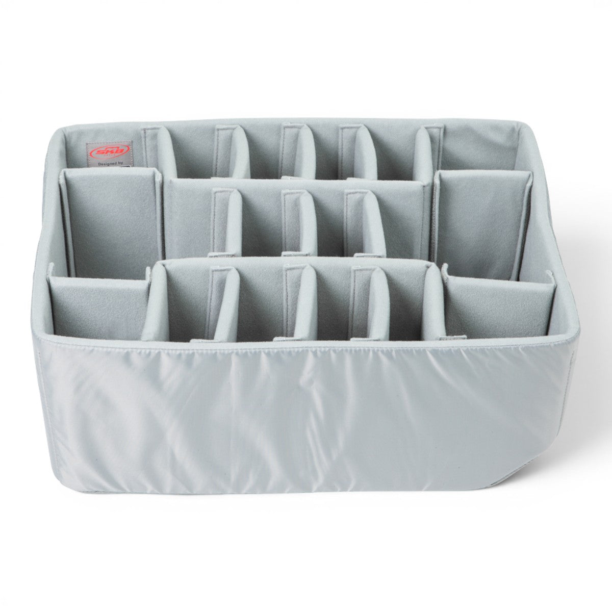 SKB Cases iSeries 2015-10 divider set with grey Nylex-wrapped foam inserts and adjustable hook-and-loop dividers.