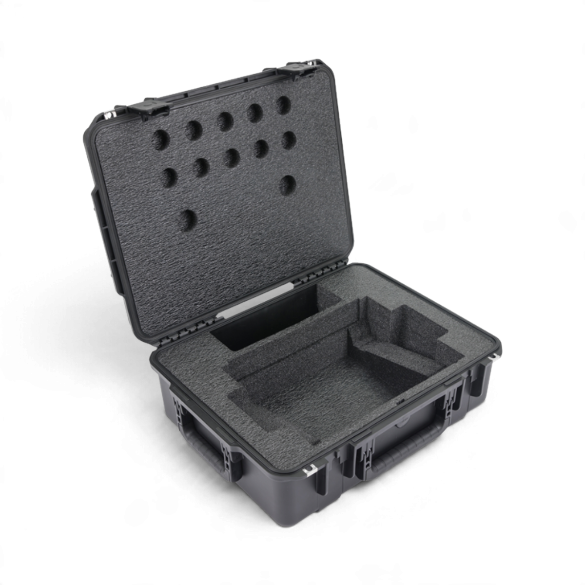 SKB Cases iSeries hard shell case with custom foam interior for Fender Tone Master Pro guitar workstation