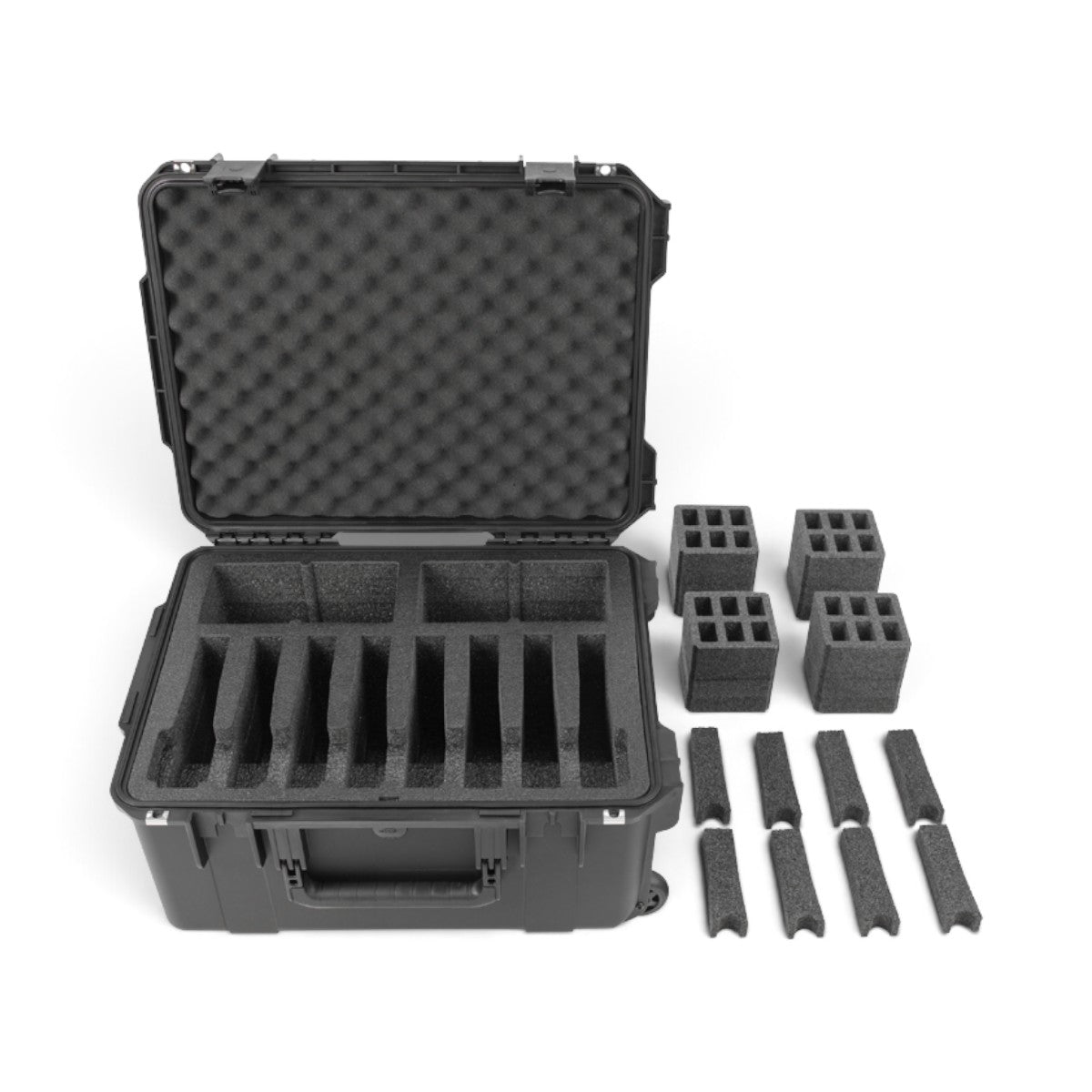 SKB Cases iSeries 2015-10 black injection molded watertight handgun case with custom foam interior and accessories
