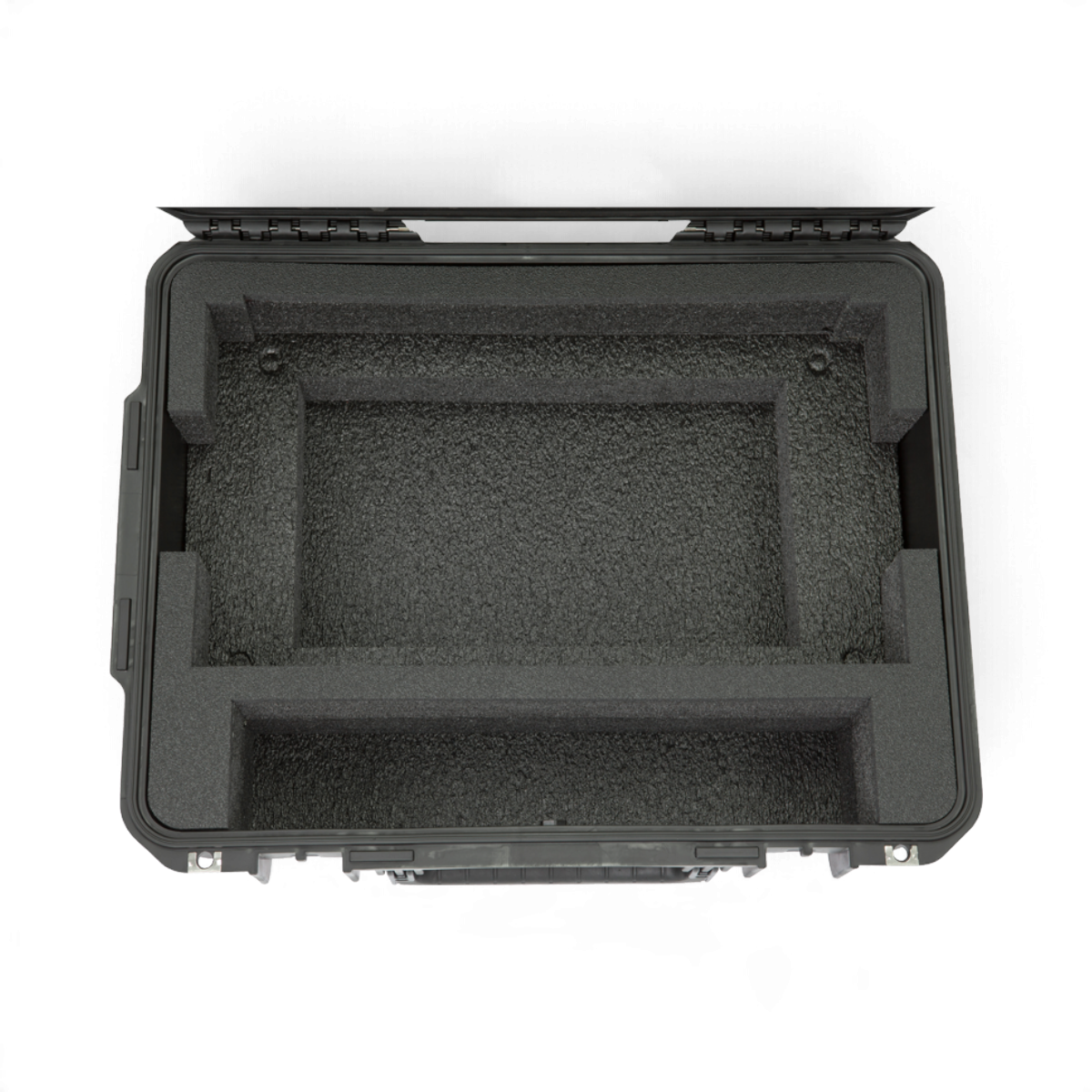 SKB Cases iSeries waterproof hard case with custom-cut black foam interior for Kemper Profiler Stage equipment.