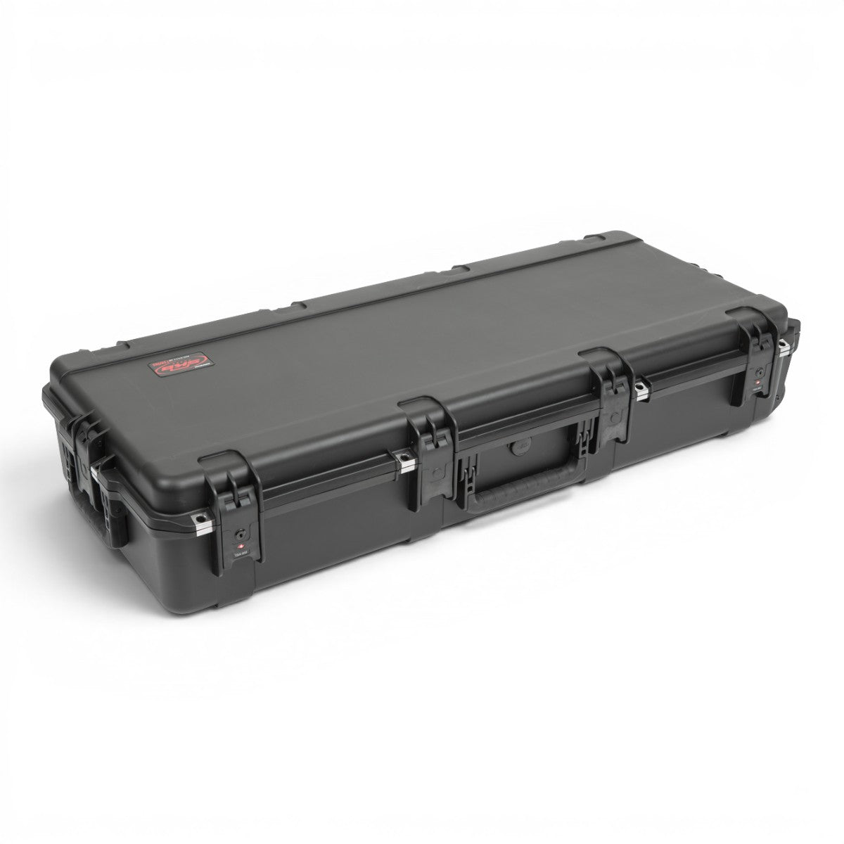SKB Cases iSeries 61-note keyboard case in black, featuring a durable, waterproof, military-grade hardshell design.