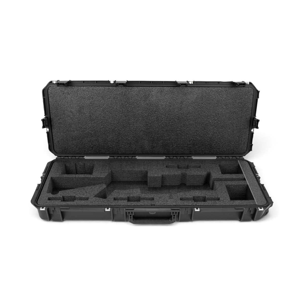 SKB Cases iSeries M16 rifle case with precision cut foam interior for secure transport of firearms and accessories.