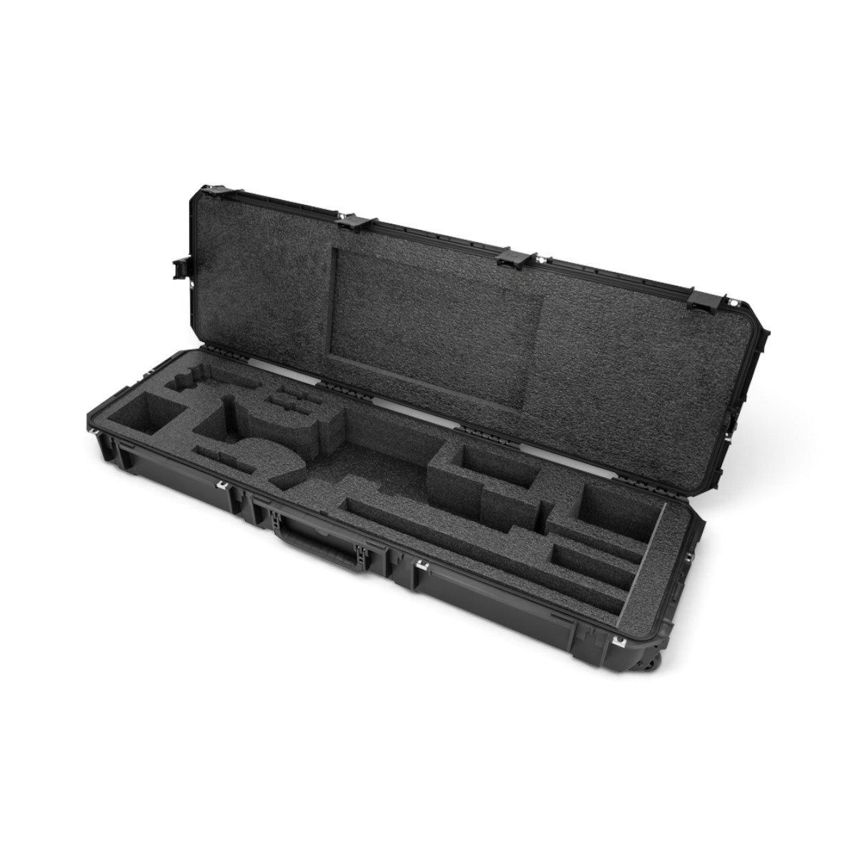 SKB Cases iSeries M240B machine gun case in black with precision cut foam interior for secure weapon transport.