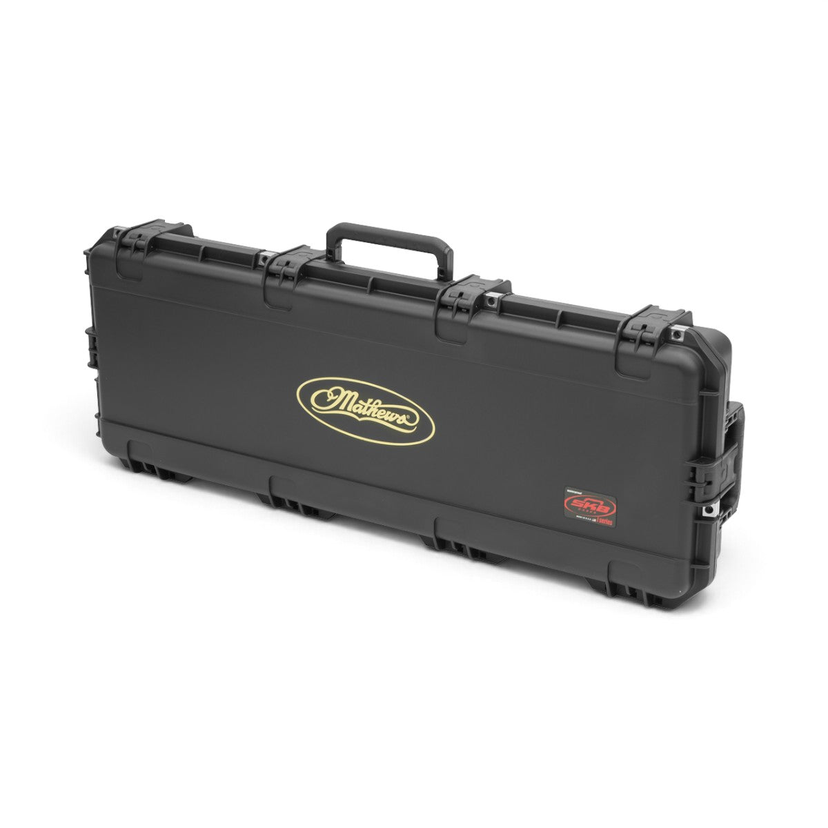 SKB Cases iSeries Mathews medium parallel limb bow case in black with durable injection-molded exterior and latches.
