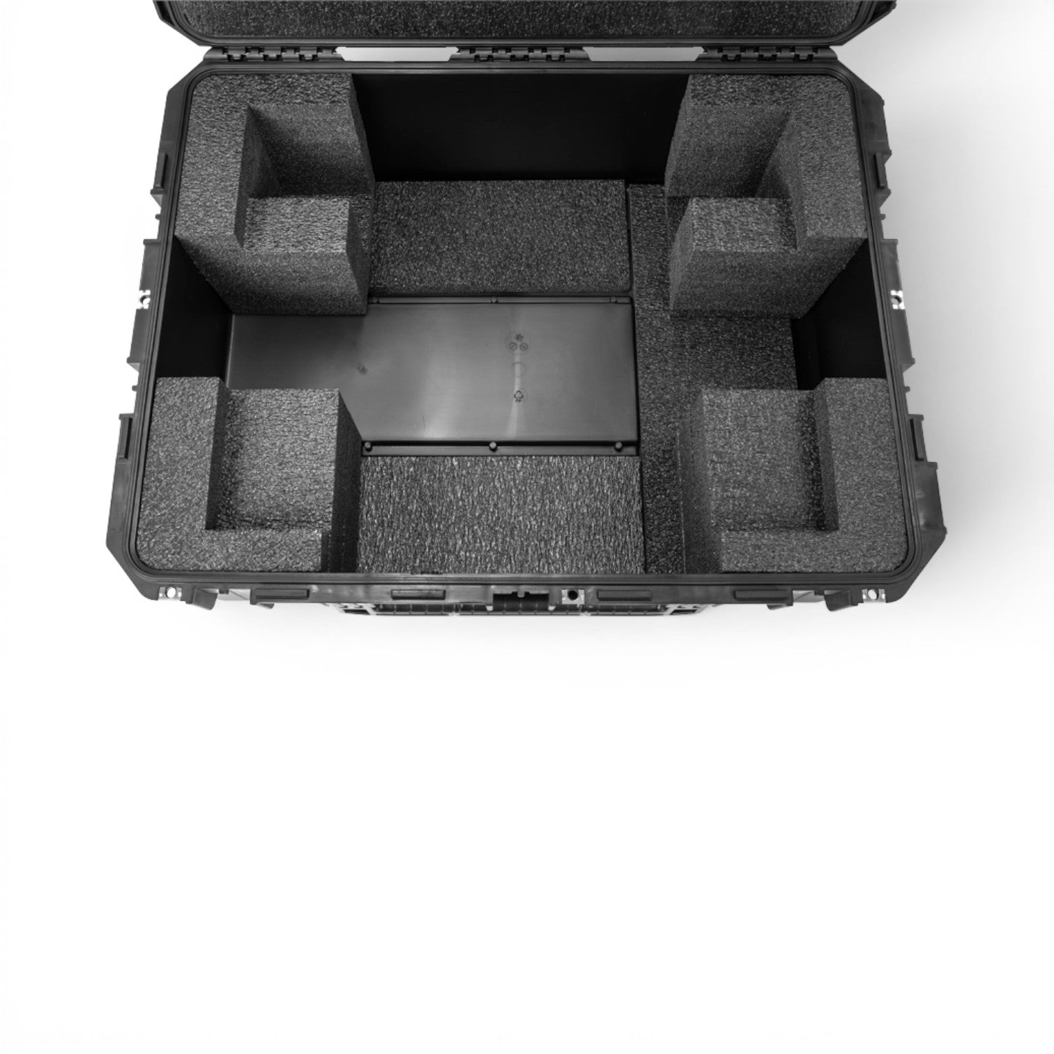 SKB Cases iSeries waterproof mixer case with custom foam interior for Allen & Heath Qu-6 and Qu-6D mixers.
