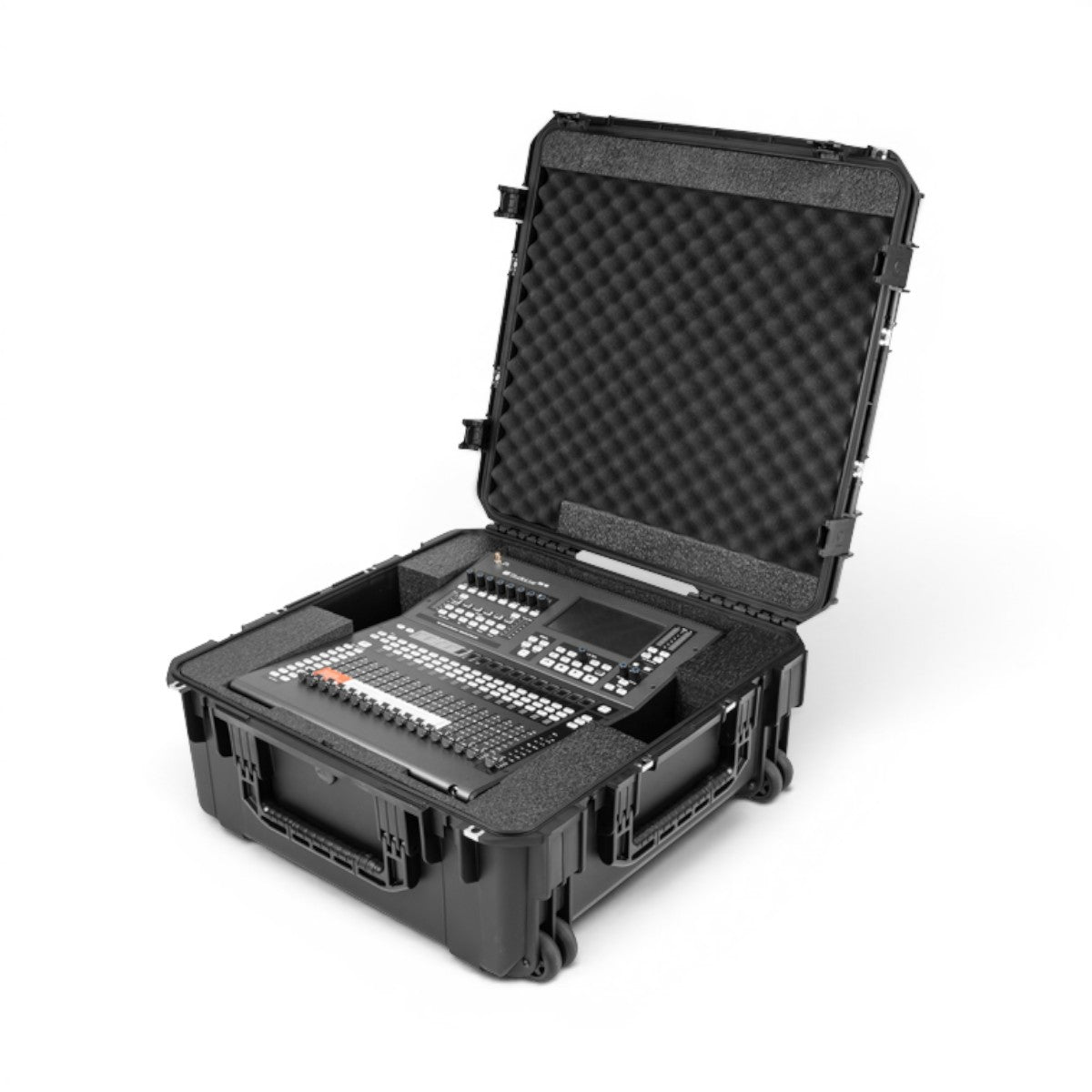 SKB Cases iSeries waterproof mixer case with foam interior holding a Presonus StudioLive Series III SE 16 mixer